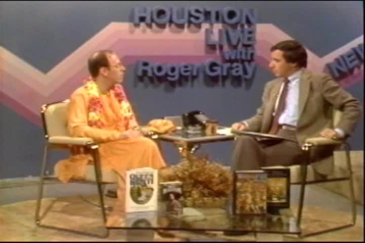 Houston Live interviewsing Tamal Krishna Maharaja on Hare Krishnas 1980s