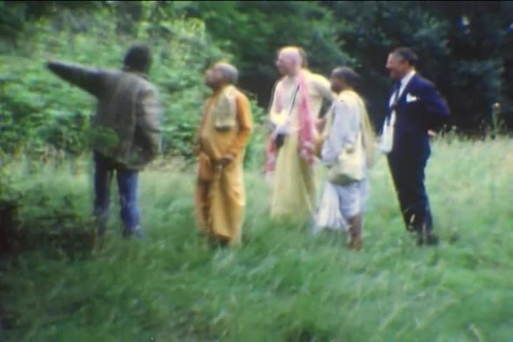 Srila Prabhupada in London with George Harrison -- July 1972