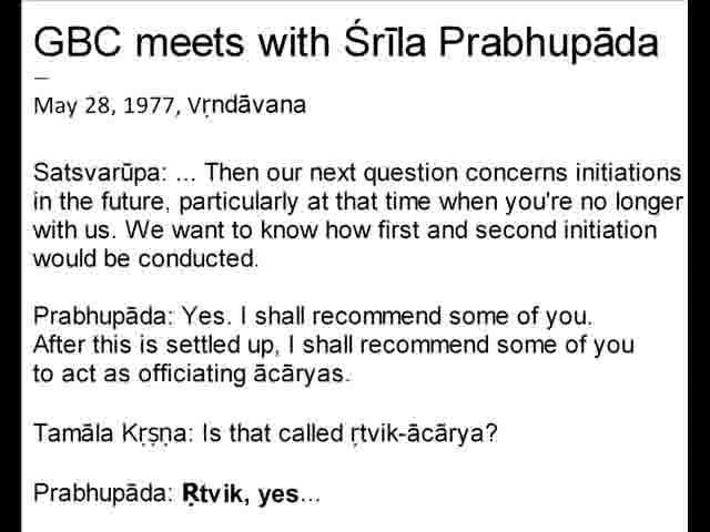 Rtvik system established by Srila Prabhupada