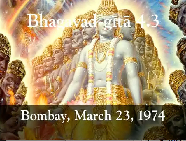 Prabhupada Class on Bhagavad-gita 4.3 -- Bombay March 23, 1974