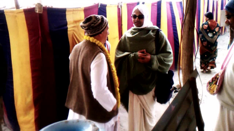 Deena Bandhu at Kumbha Mela after lecutre