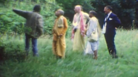 Srila Prabhupada in London with George Harrison -- July 1972