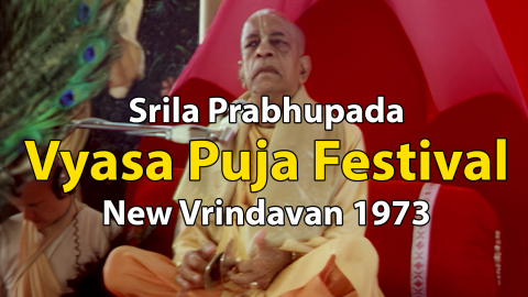 Srila Prabhupada Vyasa Puja New Vrindavan 1973 -- With Ecstatic Visnujana Kirtan -- 1080p HD