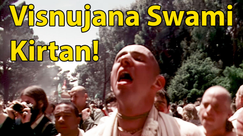 Visnujana Swami Kirtan at Rathayatra Festival -- San Francisco 1974 -- 1080p HD