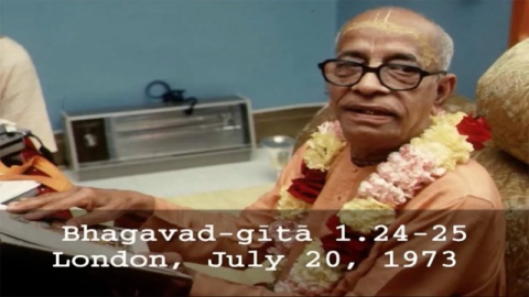 Prabhupada Video Lecture: Bhagavad-gita Chapter 1.Verses 24-25 (BG 1.24-25)