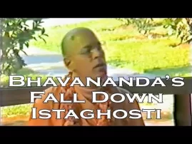 Guru Istaghosti after Bhavananda Falldown New Govardhan - TKG and Bhagavan
