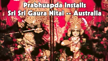 Deity Installation by Srila Prabhupada - Melbourne, Australia
