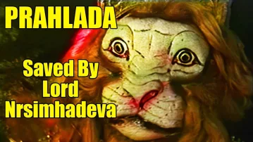 Prahlada Maharaja Saved by Lord Nrsimhadeva from his Demonic Father Hiranyakasipu