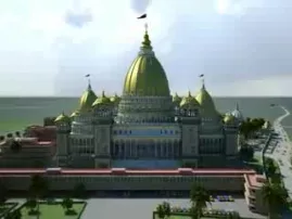 Temple of the Vedic Planetarium simulated 360 temple flyover
