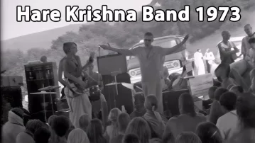 Hare Krshna Rock Band at Prabhupada Vyasapuja - New Vrindavan 1973