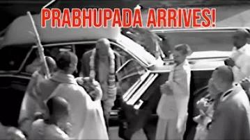 Srila Prabhupada Arriving at Pittsburg ISKCON Temple 1970s