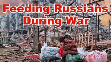 Feeding Russians During War -- Hare Krishna Food For Life -- 1990s -- ENGLISH SUBTITLES