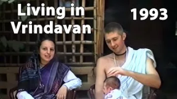 Living in Vrindavan - 1993 -- Russian Couple Serving at ISKCON Krishna Balaram Temple