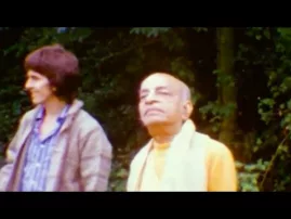 Srila Prabhupada in London with George Harrison -- July 1972