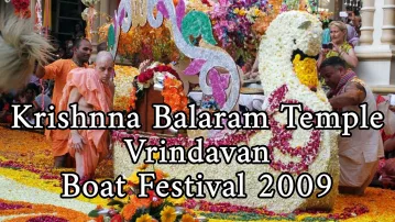 Krishna Balaram Temple Vrindavan Boat Festival