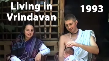 Living in Vrindavan - 1993 -- Russian Couple Serving at ISKCON Krishna Balaram Temple