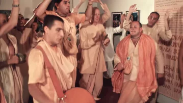 ISKCON Guru Bhavananda in Brisbane Interview and Devotee Kirtan Australian Television Documentary